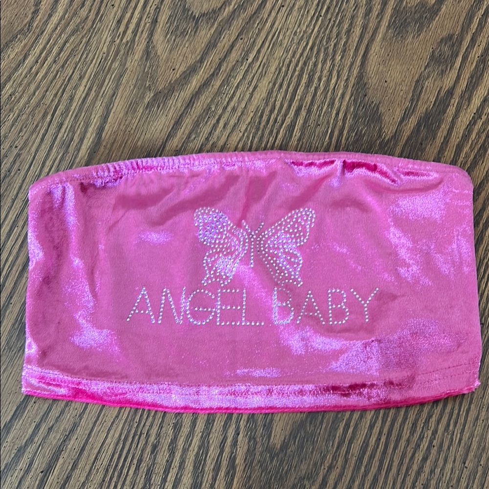 Pink Bandeau Top